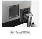 Brateck Heavy-Duty Dual Monitor Arm 24-57 | USB-C & USB-A Ports Brateck