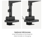 Brateck Heavy-Duty Dual Monitor Arm 24-57 | USB-C & USB-A Ports Brateck