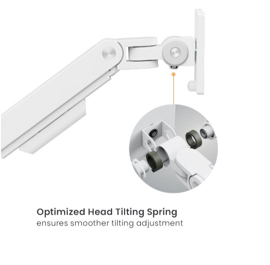 Heavy-Duty Gas Spring Pole Monitor Arm for Large 17-49 Screens Brateck