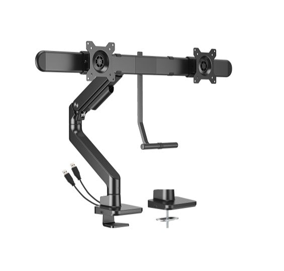 Brateck LDT81 Dual Gas Spring Monitor Arm w/ USB Ports (17-32) Brateck