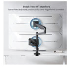 Brateck LDT81-C024P-B Heavy Duty Dual Gas Spring Monitor Arm 17-49 Brateck