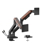 Brateck Heavy-Duty Dual Monitor Arm with USB-C - Gas Spring 17-35 Brateck