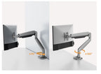 Brateck Heavy-Duty Gas Spring Single Monitor Arm with USB Ports 17-45 Brateck