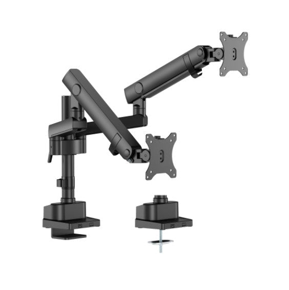 Brateck Heavy-Duty Dual Monitor Arm - Pole Mount for 2 Screens 17-35, Black Brateck