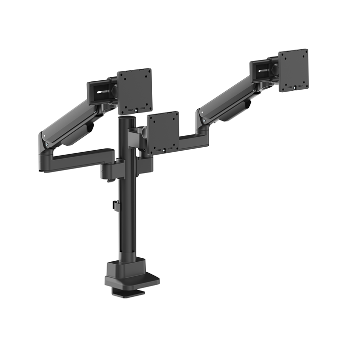 Brateck Ergonomic Triple Monitor Arm with Sliders for 17-27 (Black) Brateck