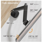 Brateck TITAN Heavy-Duty Gas Spring Monitor Arm for Large Screens, Black Brateck
