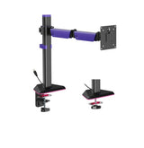 Brateck LDT89-C012L Articulating RGB Lighting Gaming Monitor Arm Matte Black, Fit Screen Size: 17'-4 - LDT89-C012L