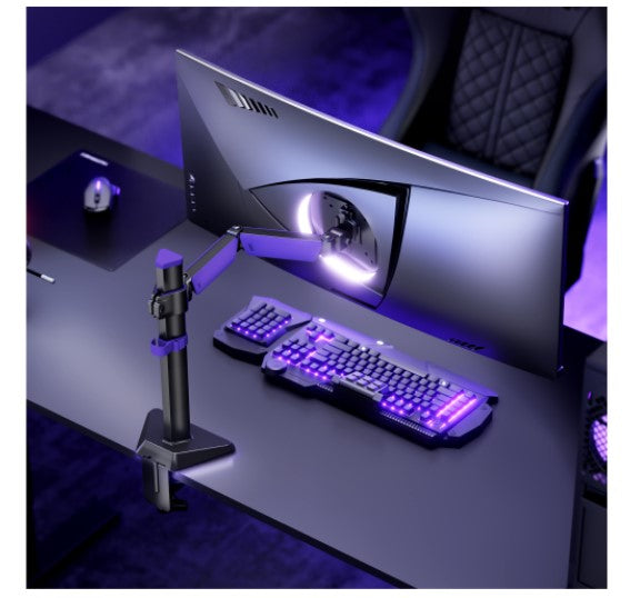 Brateck Amethyst Articulating Gaming Monitor Arm, Matte Black Brateck