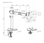 Brateck Amethyst Articulating Gaming Monitor Arm, Matte Black Brateck