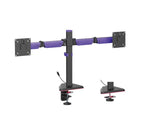 Brateck LDT89-C024L RGB Gaming Dual Monitor Arm - Matte Black Brateck