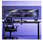 Brateck LDT89-C024L RGB Gaming Dual Monitor Arm - Matte Black Brateck