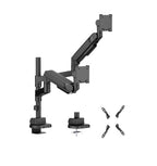 Brateck Heavy-Duty Gas Spring Dual Monitor Arm | Pole-Mounted, Large Screens Brateck