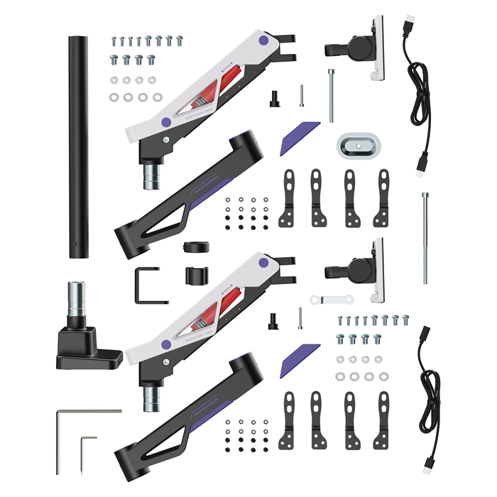 Brateck Atlas Neo Dual Gaming Monitor Arm with USB Hub (24-57) Brateck