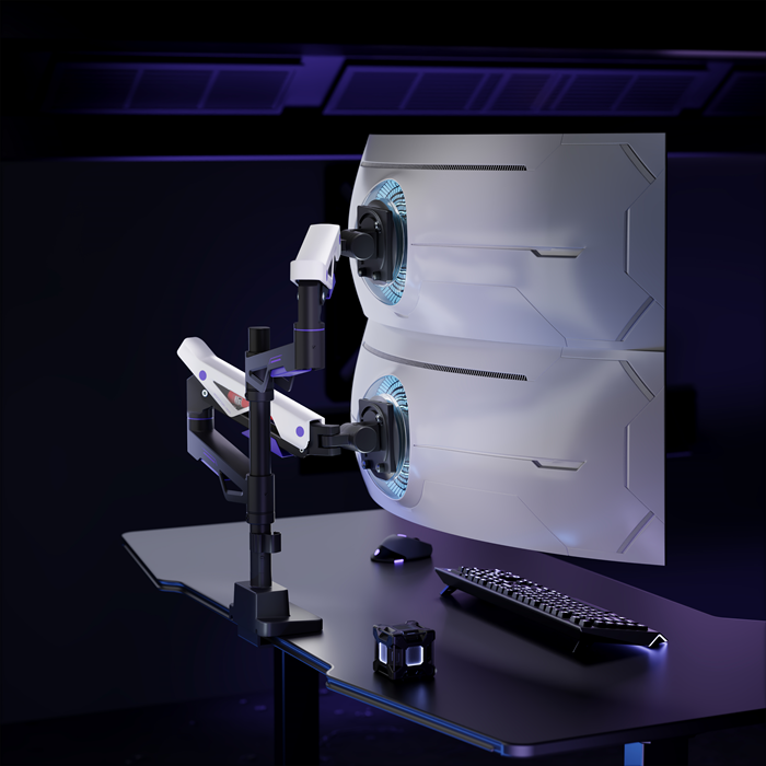 Brateck Atlas Neo Dual Gaming Monitor Arm with USB Hub (24-57) Brateck