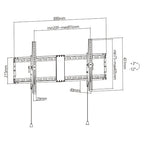 Heavy Duty Tilting TV Wall Mount for 43-90 TVs - Foldable & Secure Brateck