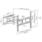 Full Motion Dual Arm TV Wall Mount for 70 Flat & Curved TVs Brateck