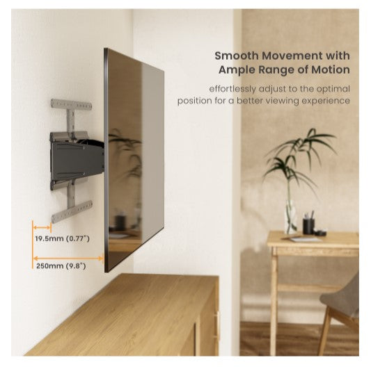 Brateck Ultra-Slim Full-Motion TV Wall Mount for 43-90 TVs (Black) Brateck