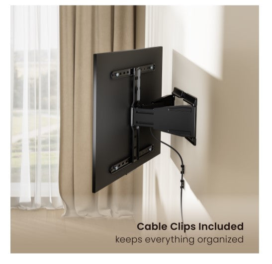 Brateck Ultra-Slim Full-Motion TV Wall Mount for 43-90 TVs (Black) Brateck