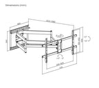 Brateck Extra Long Arm Full-Motion TV Wall Mount for 43-90 TVs Brateck