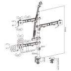 Brateck All-in-One Single Monitor Studio Desk Mount for Streaming & Work Brateck