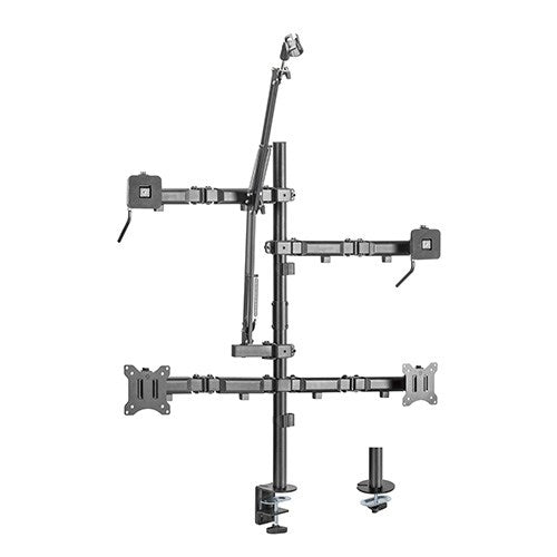 Brateck Dual-Monitor All-in-One Studio Setup Desktop Mount Fit17'-32' Weight Capacity Up to 9kg, Fit - MDS10-2