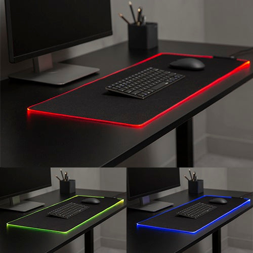 Brateck Large RGB Gaming Mouse Pad | LED Lights, Water-Resistant Brateck