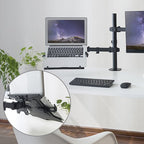 Bratech Steel Laptop Holder for Desk Mounts - VESA Compatible 10-15.6 Brateck