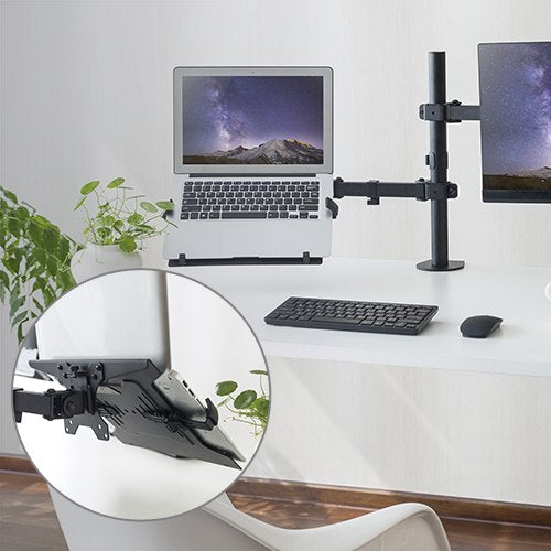 Bratech Steel Laptop Holder for Desk Mounts - VESA Compatible 10-15.6 Brateck