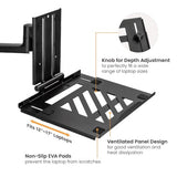 Brateck Adjustable Laptop Tray for Monitor Arms | VESA 75x75 Brateck