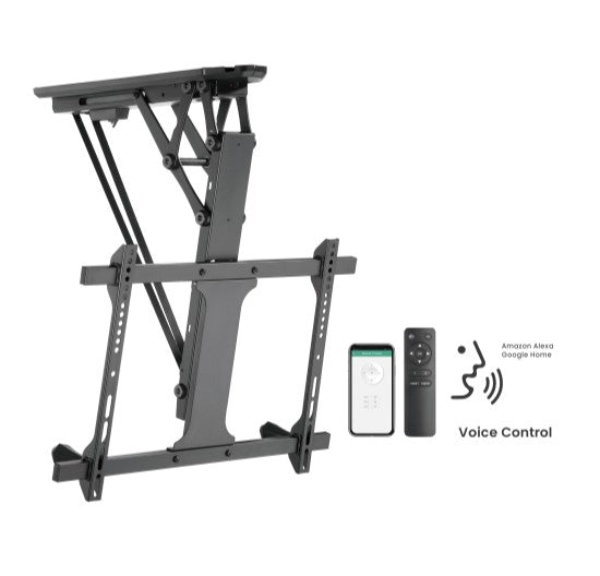 Brateck Smart Flip Down TV Ceiling Mount | Tuya Voice Control (32-70) Brateck