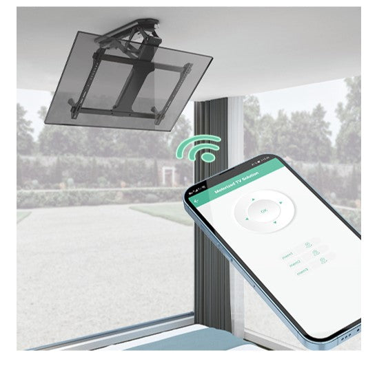 Brateck Smart Flip Down TV Ceiling Mount | Tuya Voice Control (32-70) Brateck
