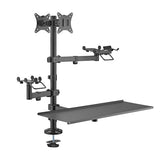 Brateck Dual Screen POS Monitor Arm & Keyboard Tray Brateck