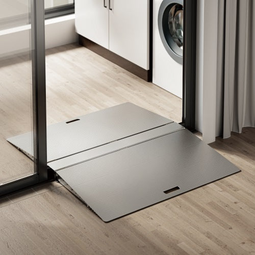 Portable Aluminum Folding Wheelchair Threshold Ramp