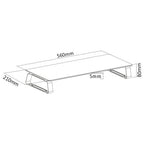 Ergonomic Glass Monitor Riser Stand - Clear Desk Organizer Brateck