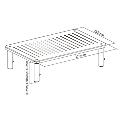 Black Height Adjustable Monitor & Laptop Stand 13-32 (Brateck) Brateck