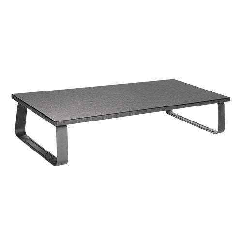 Black Particle Board Monitor Stand with Storage | Ergonomic Desk Riser Brateck