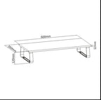 Black Particle Board Monitor Stand with Storage | Ergonomic Desk Riser Brateck