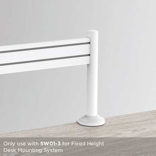 Universal Slatwall Desk Mount | Clamp & Grommet Installation Brateck