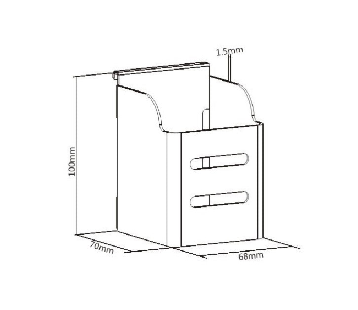 Brateck Slatwall Steel Pencil Cup - Desk Pen Holder Brateck