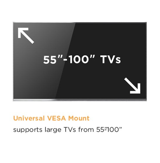 Brateck Motorized Heavy-Duty TV Floor Stand with Wheels for 55-100 TVs Brateck
