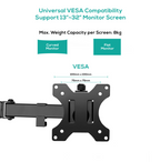 activiva Dual Monitor Arm - Free-Standing Ergonomic Desk Mount MBEAT