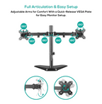 activiva Dual Monitor Arm - Free-Standing Ergonomic Desk Mount MBEAT