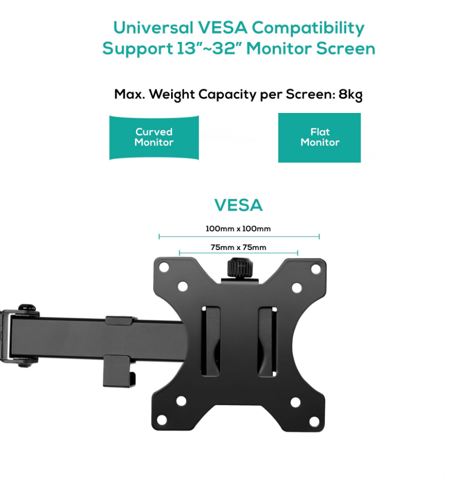 mbeat Dual Monitor & Laptop Arm - Ergonomic Desk Mount MBEAT