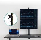 Activiva Dual Monitor Arm - Ergonomic Vertical Desk Mount for Two Screens MBEAT