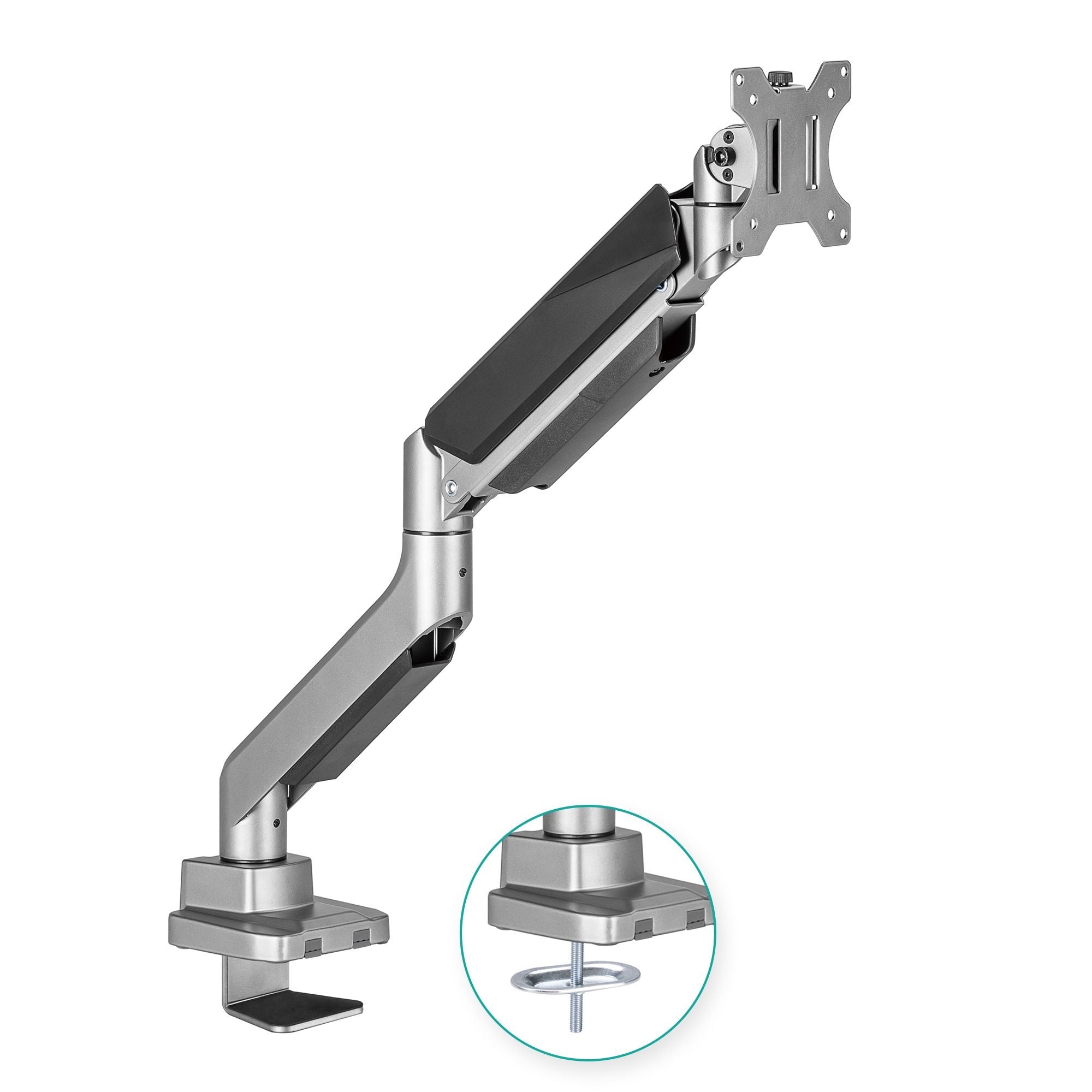 mbeat Activiva Heavy Duty Single Monitor Gas Spring Arm - Grey 