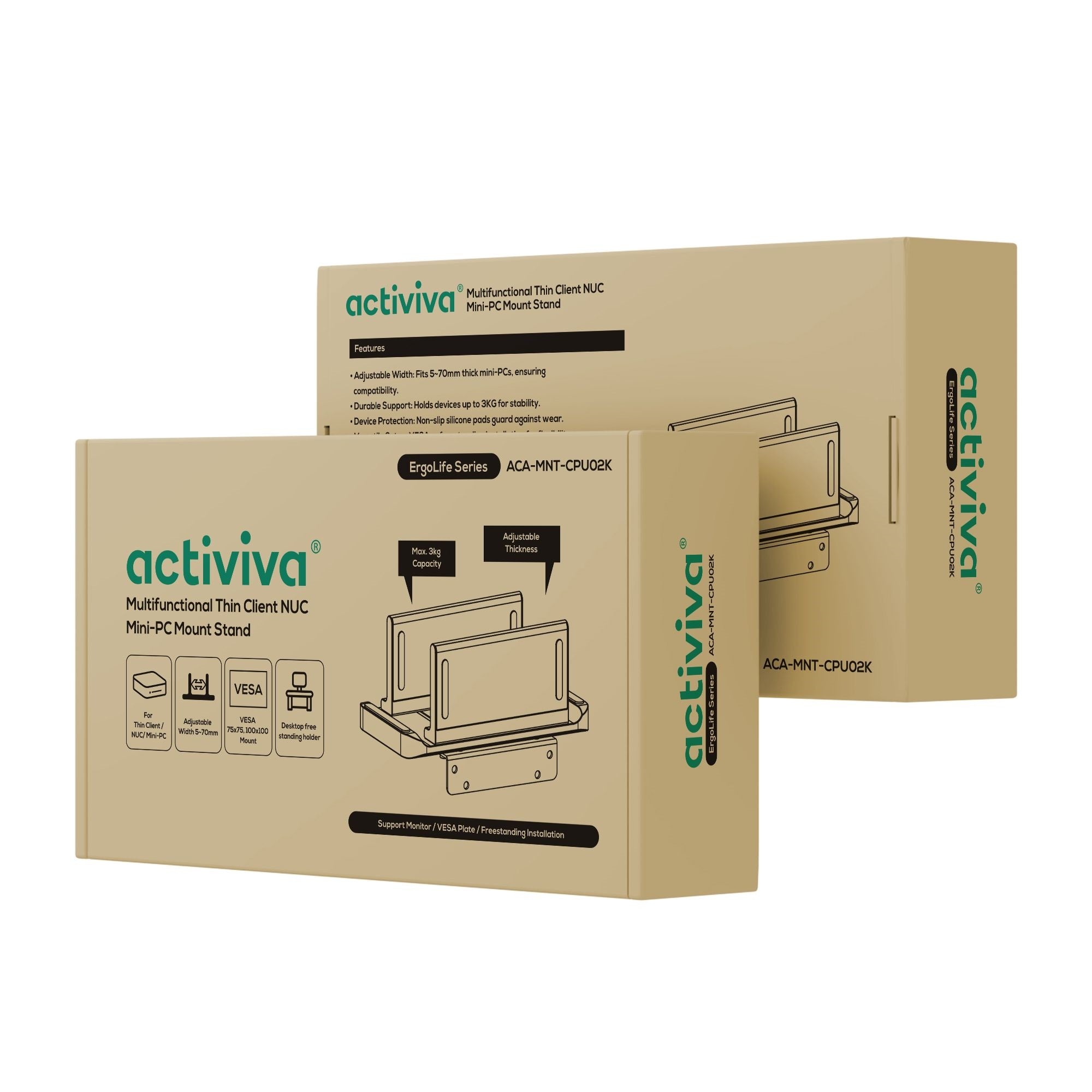 Activiva Adjustable Mini PC & NUC Mount Stand - VESA & Freestanding MBEAT