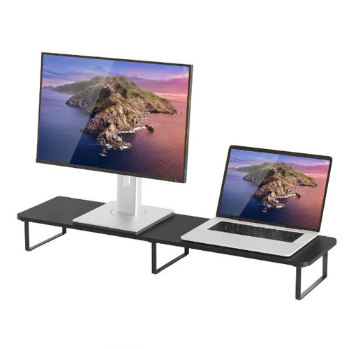 activiva Black Dual Monitor Riser - Ergonomic Desk Stand MBEAT