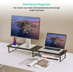 activiva Black Dual Monitor Riser - Ergonomic Desk Stand MBEAT