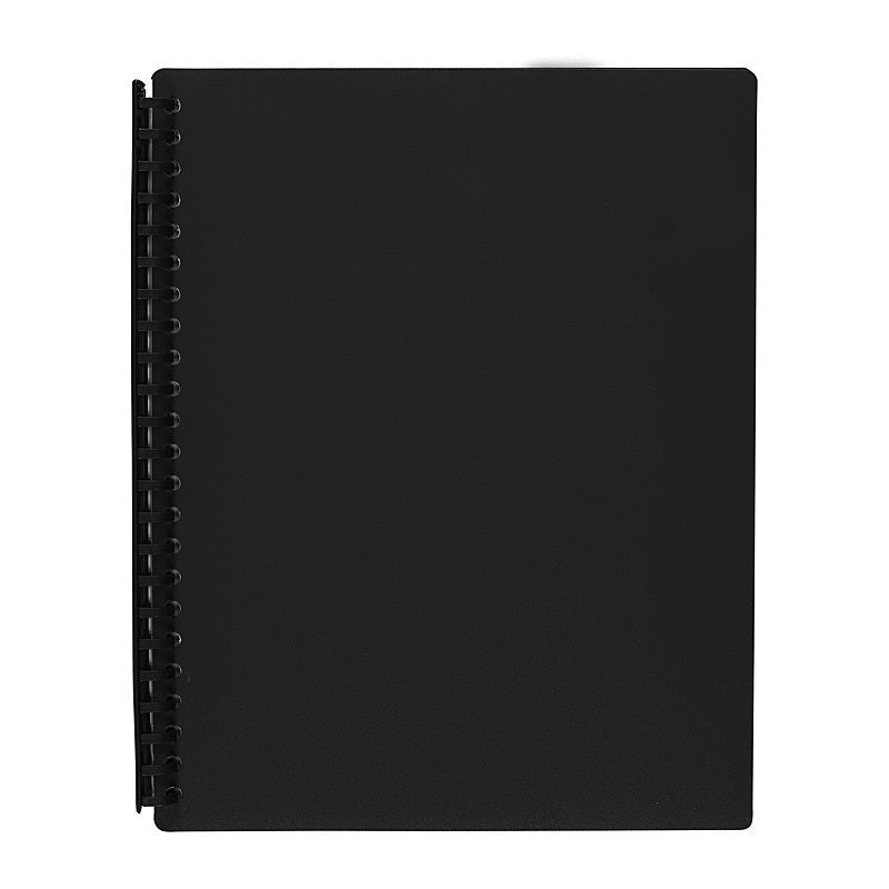 Marbig Refillable Display Book | 20 Pockets for A4 Documents | Black Marbig