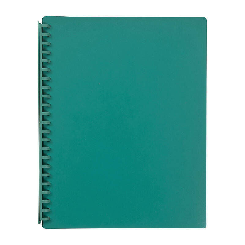 Marbig A4 Refillable Display Book - 20 Pockets, Green Marbig